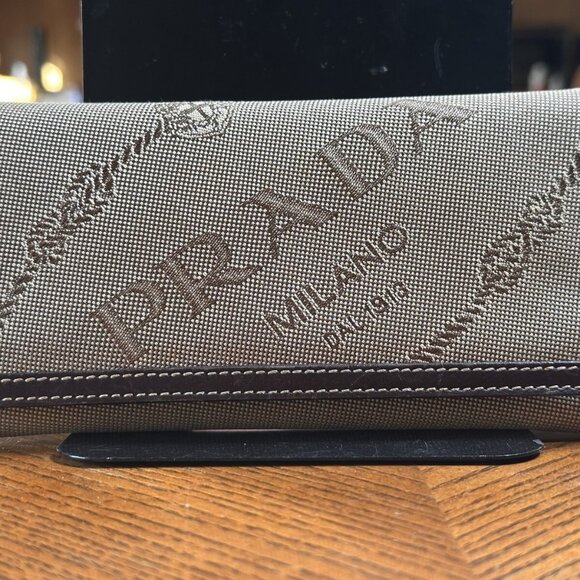 PRADA JACQUARD LONG WALLET - Picture 1 of 6